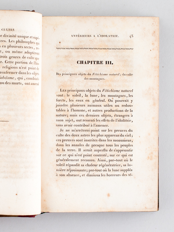 photo n°7 : Histoire abrégée de Différens Cultes (2 Tomes en un vol.  - Complet)