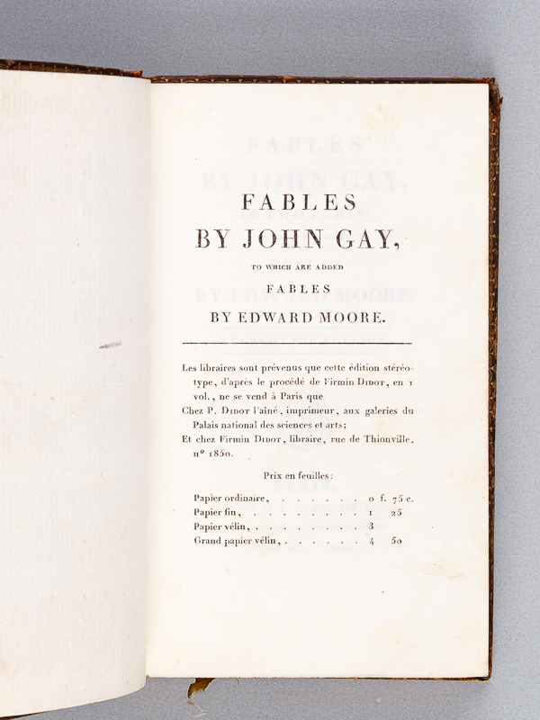 photo n°2 : Fables by John Gay in two parts ; to which are added Fables by Edward Moore.