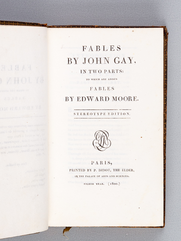 photo n°3 : Fables by John Gay in two parts ; to which are added Fables by Edward Moore.