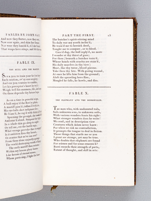photo n°5 : Fables by John Gay in two parts ; to which are added Fables by Edward Moore.