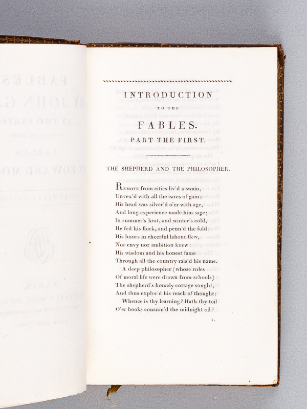 photo n°8 : Fables by John Gay in two parts ; to which are added Fables by Edward Moore.
