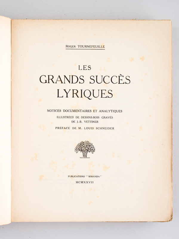 photo n°2 : Les Grands succès lyriques. Notices documentaires et analytiques.