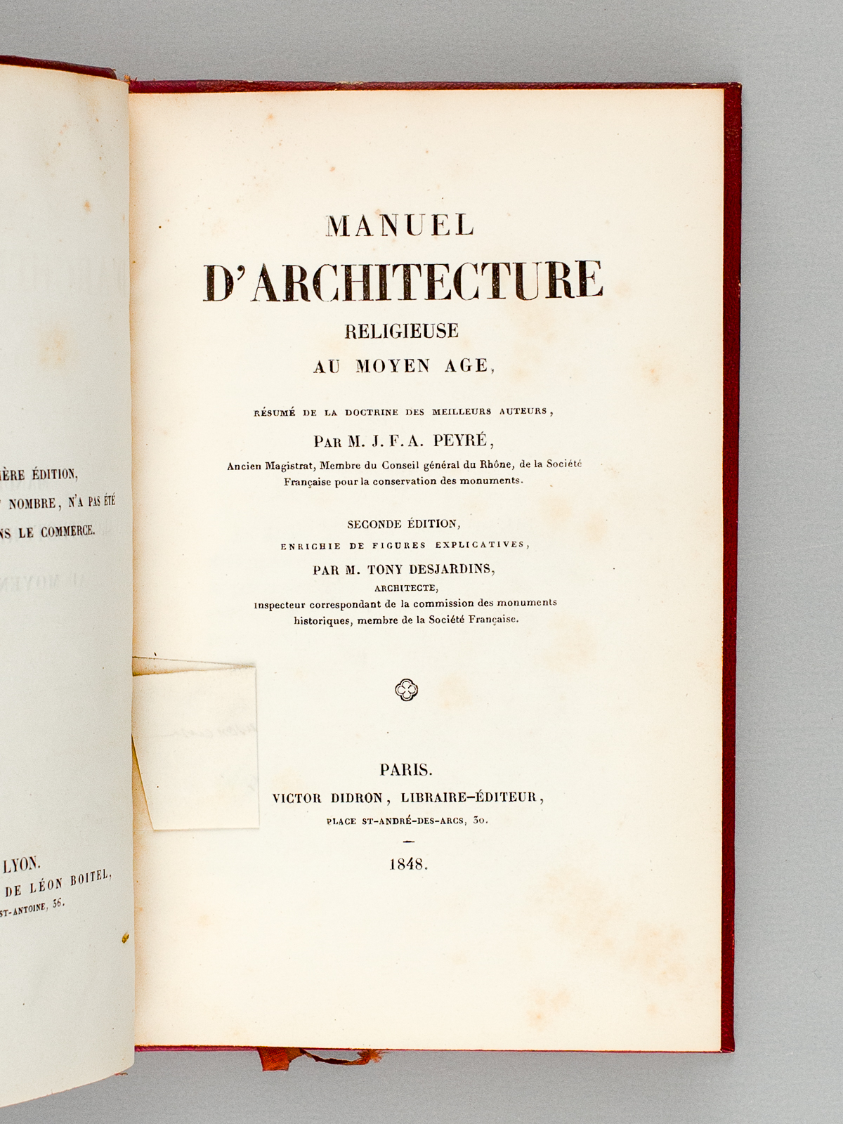 photo n°2 : Manuel d'Architecture Religieuse au Moyen-Age. Résumé de la doctrine des Meilleurs Auteurs.