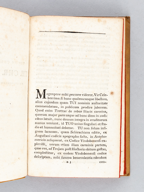 photo n°3 : Ioannis Tzetzae Antehomerica Homerica et Posthomerica e codicibus ededit et commentario instruxit Friedericus Iacobs.