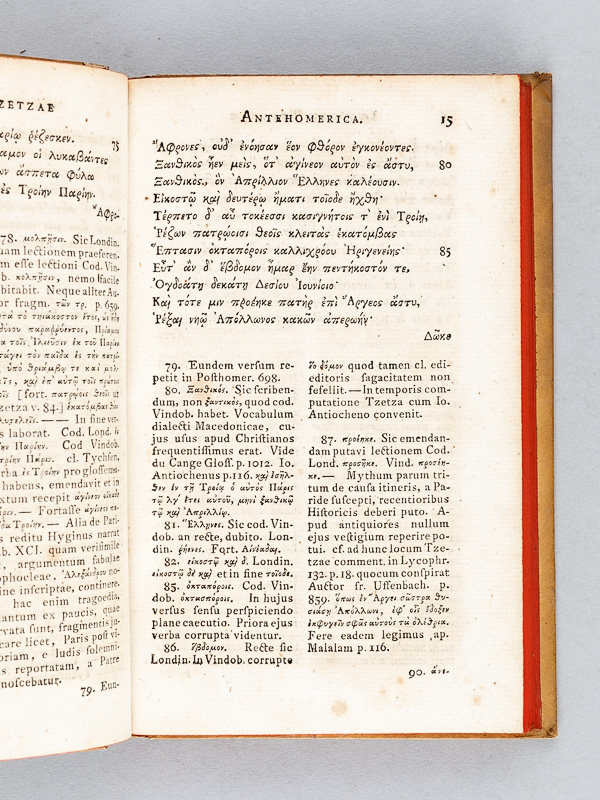 photo n°4 : Ioannis Tzetzae Antehomerica Homerica et Posthomerica e codicibus ededit et commentario instruxit Friedericus Iacobs.