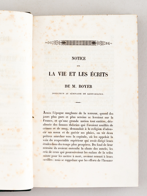 photo n°3 : Discours pour les retraites ecclésiastiques, par M. Boye. Avec une Notice sur sa vie et ses écrits  (2 Tomes - Complet)