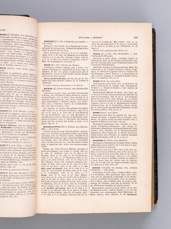 photo n°6 : Dictionnaire Biographique et Bibliographique, Alphabétique et Méthodique, des hommes les plus remarquables dans les Lettres, les Sciences et les Arts, chez tous les Peuples, à toutes les Epoques. [ Suivi de : ] Tableau chronologique e