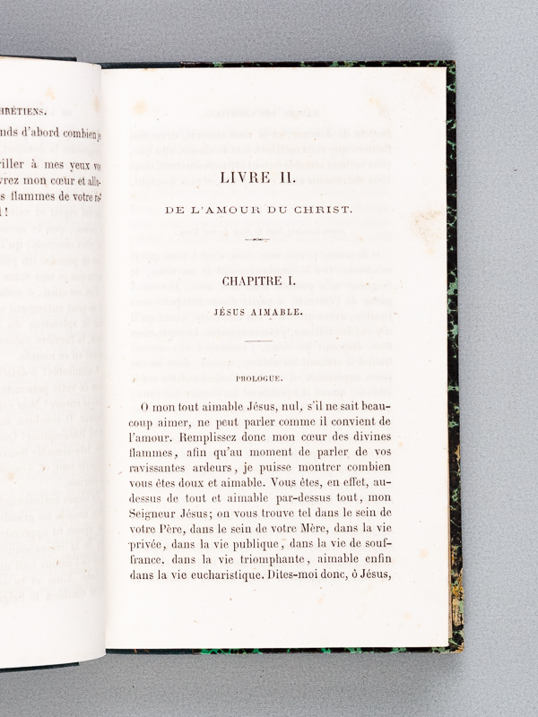 photo n°9 : Manuel des Chrétiens divisé en sept livres : Connaissance du Christ - Amour du Christ - Imitation du Christ - Présence du Christ - Manière de faire Pénitence, de la Sainte Communion - De l'art de bien Mourir.