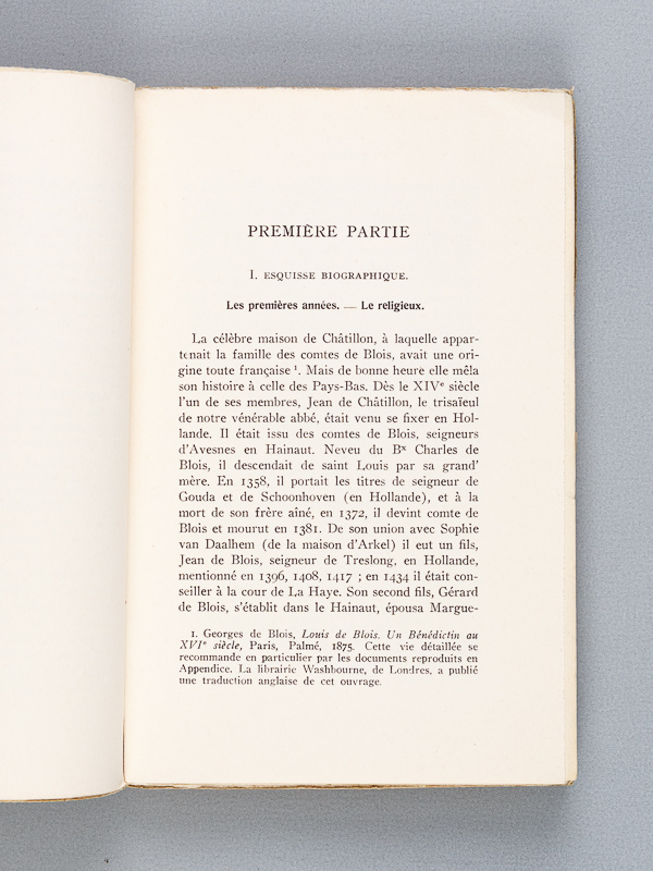 photo n°4 : Louis de Blois. Sa vie et ses Traités ascétiques. I : Esquisse biographique. L'Institution spirituelle.