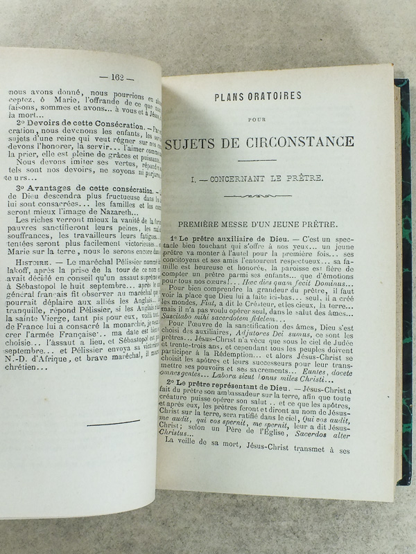 photo n°3 : Les plans oratoires de l'improvisateur sacré [ première et deuxième parties , reliées en un volume ] - à l'usage des curés et prédicateurs n'ayant souvent ni le temps ni les ouvrages nécessaires pour