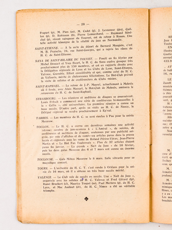 photo n°5 : Bulletin du Hot-Club de France. Après le Festival de Nice [ 1948 ]