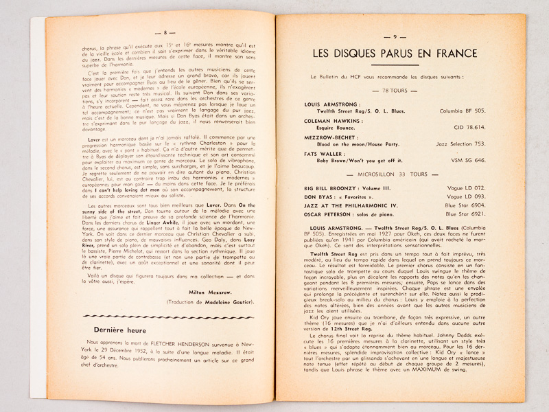 photo n°6 : Bulletin du Hot-Club de France. N° 24 - 25 - 26 - 27 - 28 - 29 - 30 - 31 - 32 - 33 : Année 1953 Complète (10 Numéros)
