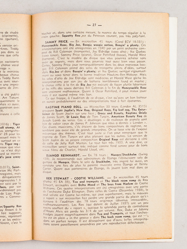 photo n°10 : Bulletin du Hot-Club de France. N° 44 - 45 - 46 - 47 - 48 - 49 - 50 - 51 - 52 - 53 : Année 1955 Complète (10 Numéros)