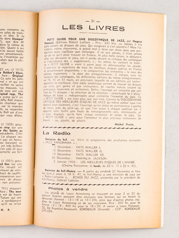 photo n°7 : Bulletin du Hot-Club de France. N° 44 - 45 - 46 - 47 - 48 - 49 - 50 - 51 - 52 - 53 : Année 1955 Complète (10 Numéros)