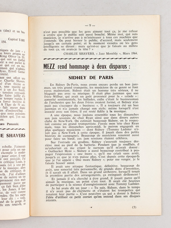 photo n°10 : Tout sur le Jazz. Bulletin du Hot-Club de France. N° 174 - 175 - 176 - 177 - 178 - 179 - 180 - 181 - 182 - 183 : Année 1968 Complète (10 Numéros)
