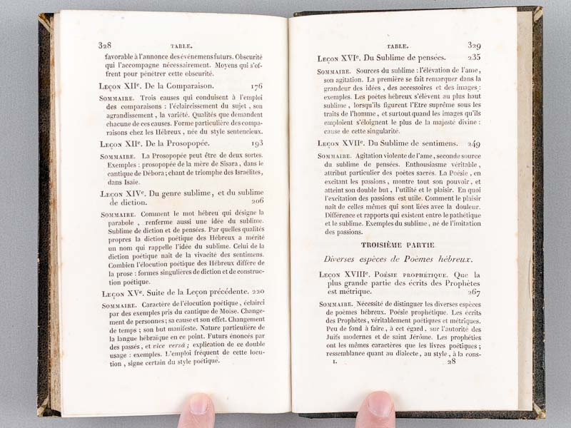 photo n°10 : Leçons sur la poésie sacrée des Hébreux , traduites pour la première fois en français du latin ( 2 tomes - complet )
