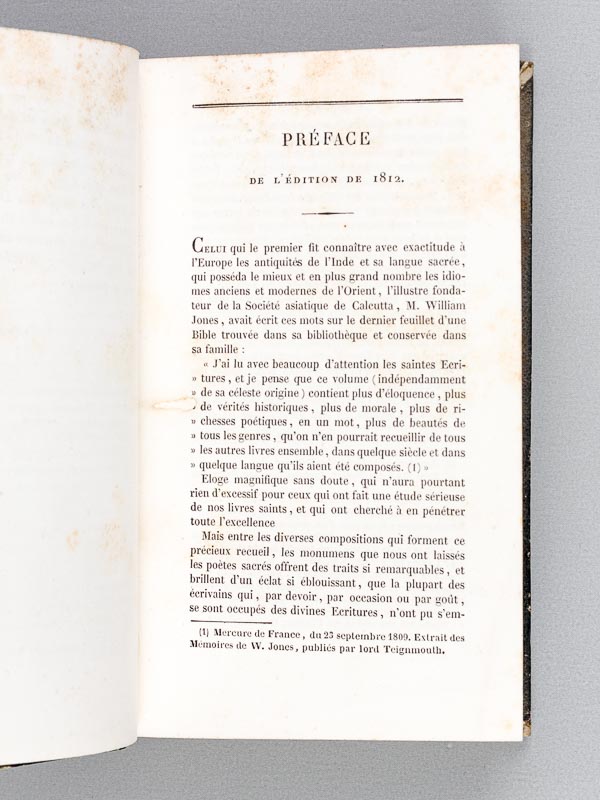 photo n°15 : Leçons sur la poésie sacrée des Hébreux , traduites pour la première fois en français du latin ( 2 tomes - complet )