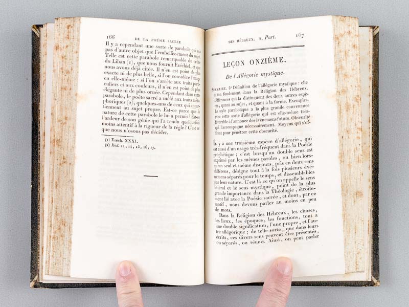 photo n°7 : Leçons sur la poésie sacrée des Hébreux , traduites pour la première fois en français du latin ( 2 tomes - complet )