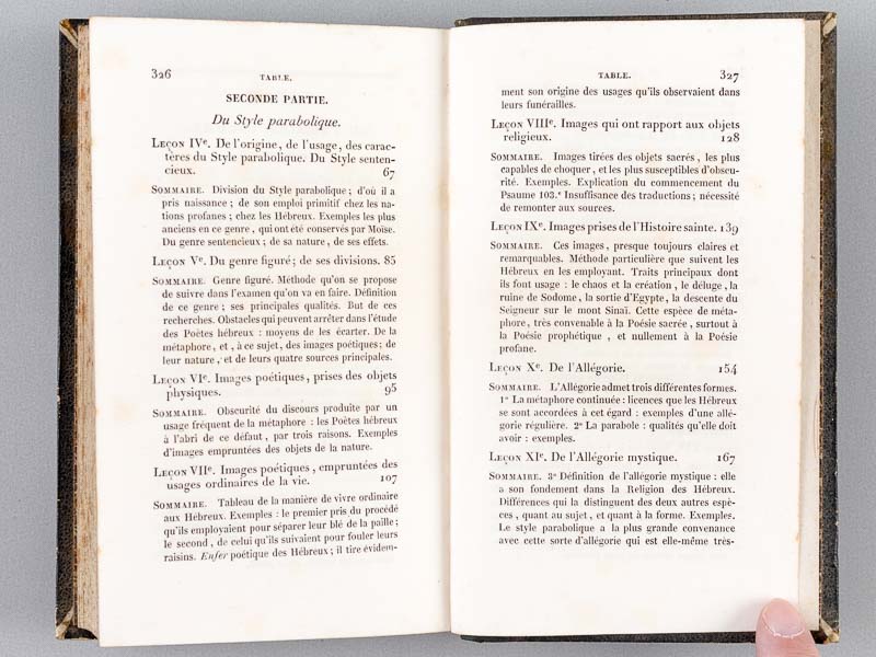 photo n°9 : Leçons sur la poésie sacrée des Hébreux , traduites pour la première fois en français du latin ( 2 tomes - complet )