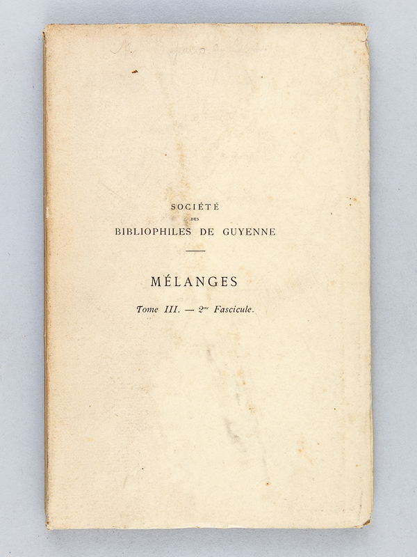 photo n°8 : Discours pour servir de Règle ou d'Avis aux Bibliothécaires, par Louis Machon. Publié et augmenté d'une notice sur Louis Machon et sur la Bibliothèque du premier président Messire Arnaud de Pontac par Daspit de Sa
