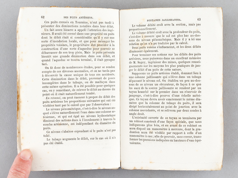 photo n°7 : Nouveau manuel complet du Sondeur, du Puisatier et de l'Hydroscope traitant des Outils et du Matériel de Sondage, de la Construction des puits ordinaires et des puits artésiens, du sondage et du forage en tous terrains et à toute prof