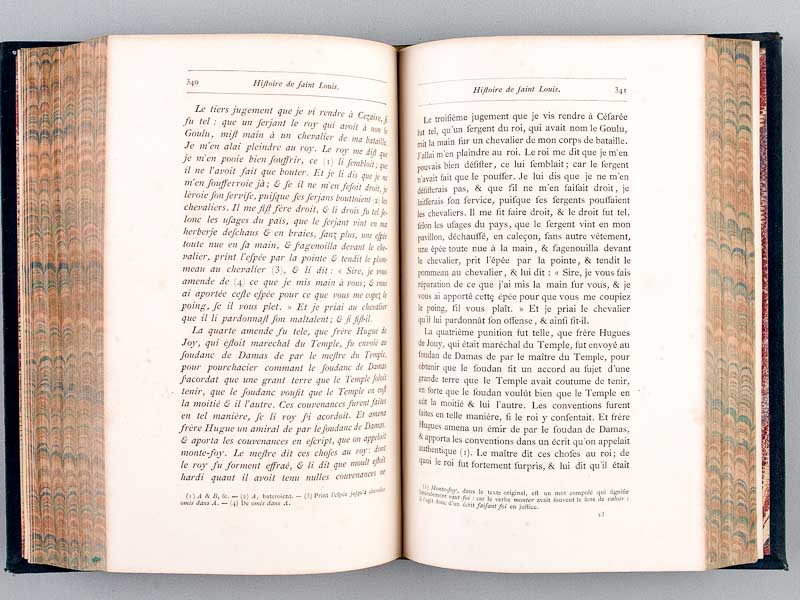 photo n°11 : Oeuvres de Jean Sire de Joinville comprenant : L'Histoire de Saint Louis, le Credo et la Lettre à Louis X, Avec un texte rapproché du français moderne mis en regard du texte original, corrigé et complété à