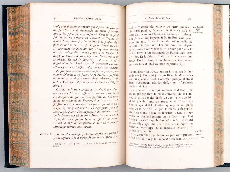 photo n°12 : Oeuvres de Jean Sire de Joinville comprenant : L'Histoire de Saint Louis, le Credo et la Lettre à Louis X, Avec un texte rapproché du français moderne mis en regard du texte original, corrigé et complété à