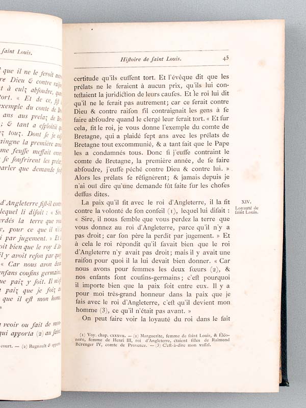 photo n°9 : Oeuvres de Jean Sire de Joinville comprenant : L'Histoire de Saint Louis, le Credo et la Lettre à Louis X, Avec un texte rapproché du français moderne mis en regard du texte original, corrigé et complété à