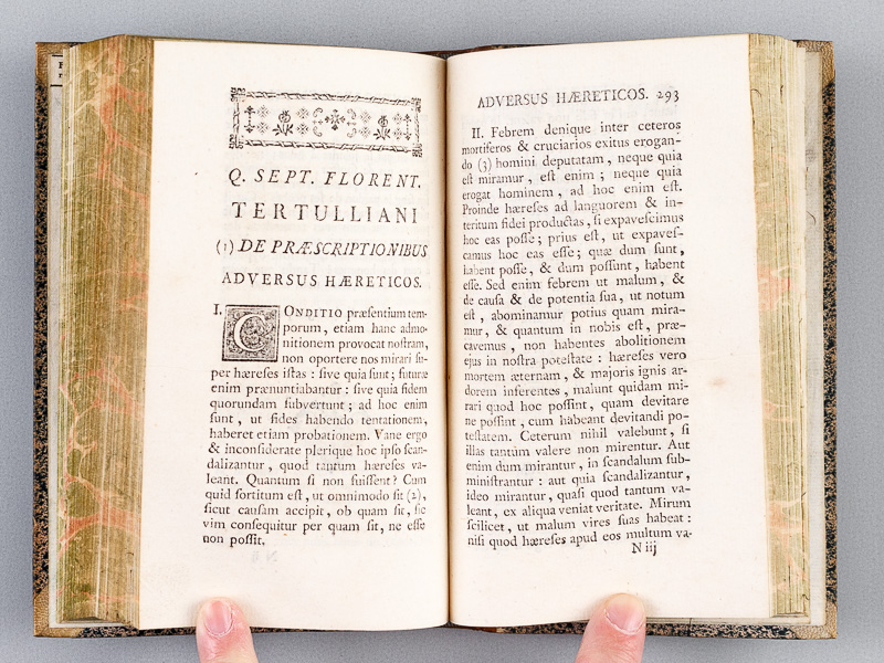 photo n°12 : L'Apologétique et les Prescriptions de Tertullien.