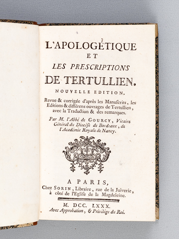 photo n°2 : L'Apologétique et les Prescriptions de Tertullien.