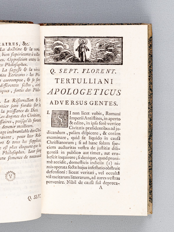 photo n°3 : L'Apologétique et les Prescriptions de Tertullien.