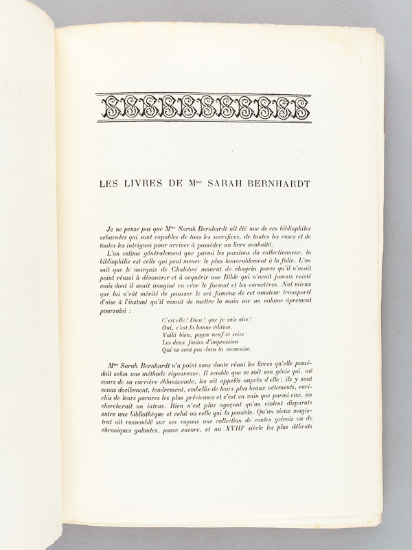 photo n°10 : Bibliothèque de Mme Sarah Bernhardt [ Exemplaire du tirage de luxe sur Papier de hollande ]