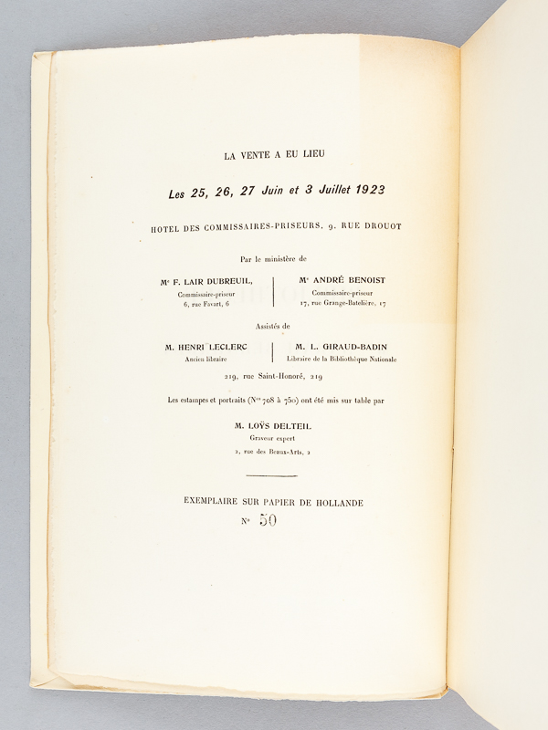 photo n°9 : Bibliothèque de Mme Sarah Bernhardt [ Exemplaire du tirage de luxe sur Papier de hollande ]