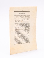 Du 6 Mars 1713. Extrait de l'Offre faite par le Fondé de la Procuration de Henri de Montlezun, Abbé de l'Abbaye Royale de la Capelle, Diocèse de Toulouse, pour obtenir l'Adjudication à titre de propriété incommuta