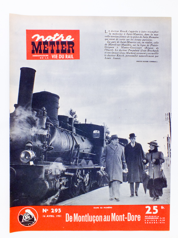 notre METIER la vie du rail N°288 SAINT GERMAIN DES FOSSES 1951 