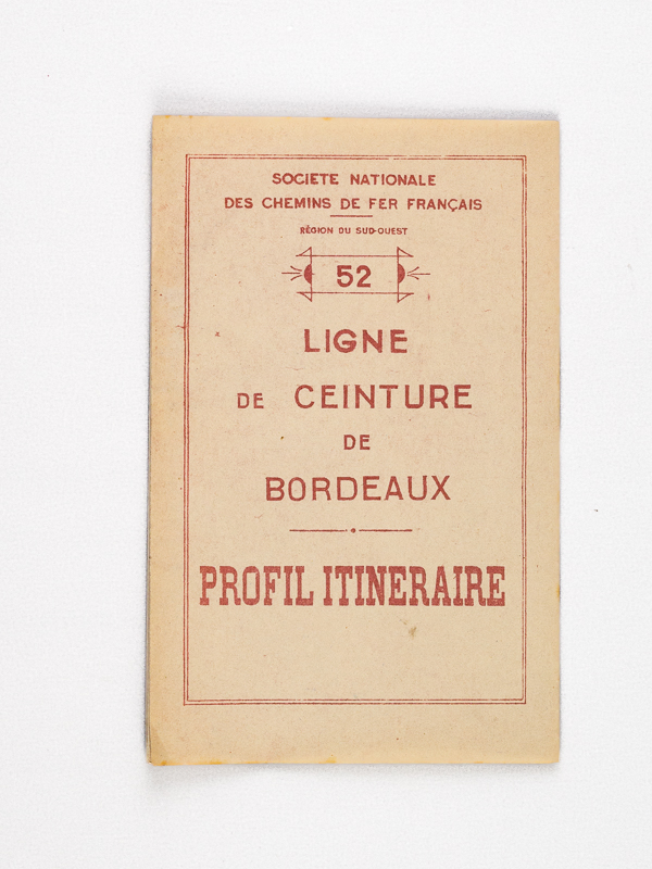 photo n°6 : Profil itinéraire. Région du Sud-Ouest. 52 Ligne de Ceinture de Bordeaux.