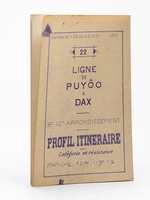 Profil itinéraire. Chemins de fer du P.O. Midi. 22 : Ligne de Puyôo à Dax. 8e - 10e Arrondissement