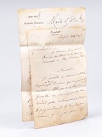 Lettre autographe signée de Georges Monval, Bibliothécaire Archiviste de la Comédie Française, au Général Brunon [ à propos des pièces de Talma jouées à la Comédie Françai