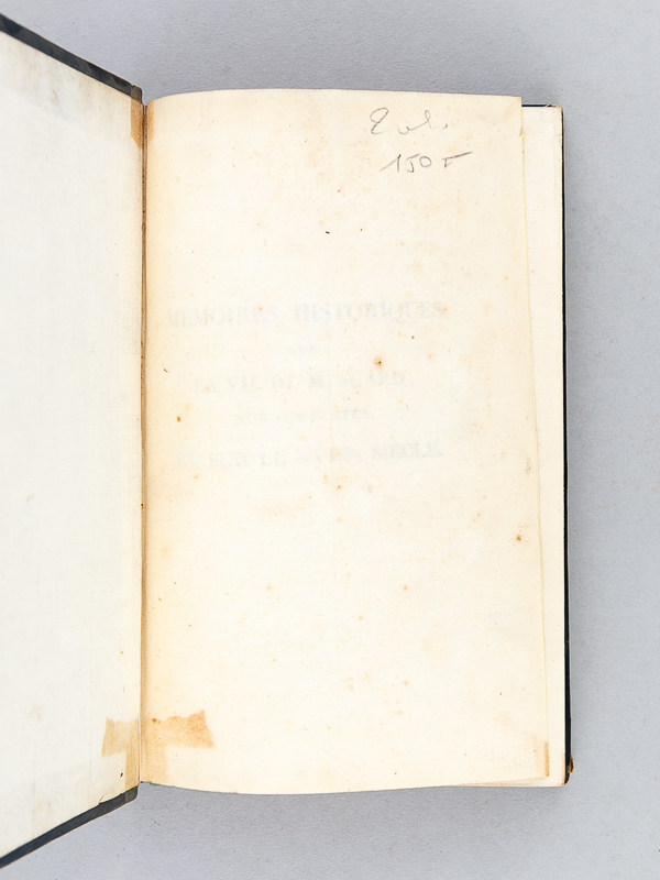photo n°9 : Mémoires historiques sur la Vie de M. Suard, sur ses Ecrits et sur le XVIIIe siècle (2 Tomes - Complet) [ Edition originale ]