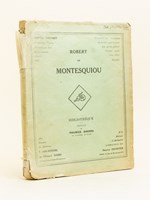 Robert de Montesquiou - Bibliothèque. Préface de Maurice Barrès [ Catalogue de la Première Vente de la Bibliothèque de Robert Montesquiou. Vacations des 23, 24, 25 & 26 Avril 1923 aux Etudes de Maîtres F. Lair-Dubr