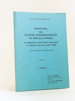 Répertoire des Sources hagiographiques du Midi de la France se rapportant à des Saints ayant vécu ou censés avoir vécu avant 1200. Fascicule II : Agenais