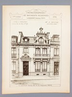 Monographies de Bâtiments Modernes - Hôtel à Asnières (Seine), rue de Paris N° 27 , Mr. A. Bocage Architecte à Paris ; Hôtel à Asnières (Seine), rue de Paris N° 33 , Mr. A. Bocage Architecte &a