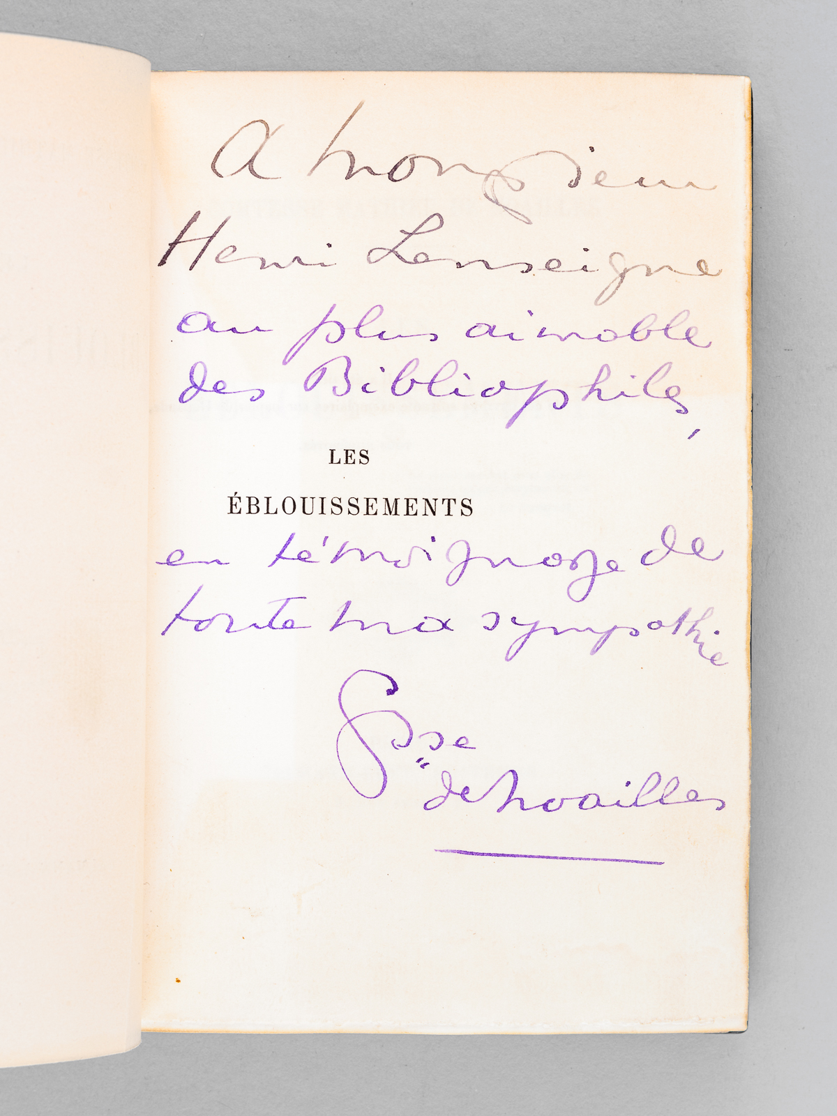 photo n°3 : Les Eblouissements [ Edition originale - Livre dédicacé par l'auteur ]