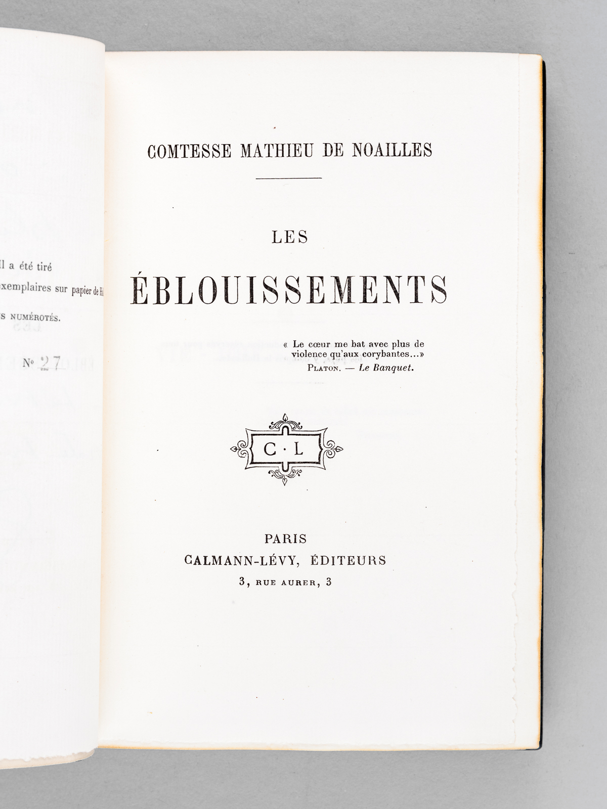 photo n°4 : Les Eblouissements [ Edition originale - Livre dédicacé par l'auteur ]