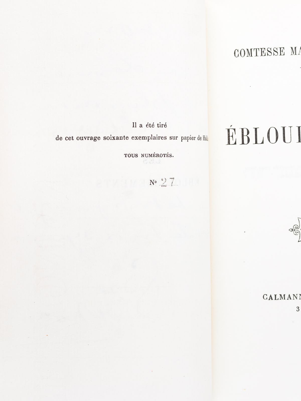 photo n°7 : Les Eblouissements [ Edition originale - Livre dédicacé par l'auteur ]