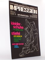 Impression , Internationale Schuhmode - Mode Internationale de la chaussure - International shoe-fashion , N° 5 , Herbst Winter 1974 - 1975 : Kleider-Schuhe für jedes Alter ; Stiefel sind wieder da : Reitstiefel, Piroschka-Stiefel ; Nicht alle Fo