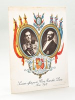 S.M. Alphonse XIII Roi d'Espagne - M. Poincaré Président de la République [ Carte Souvenir ] Souvenir offert par le Bon Marché Paris Mai 1913
