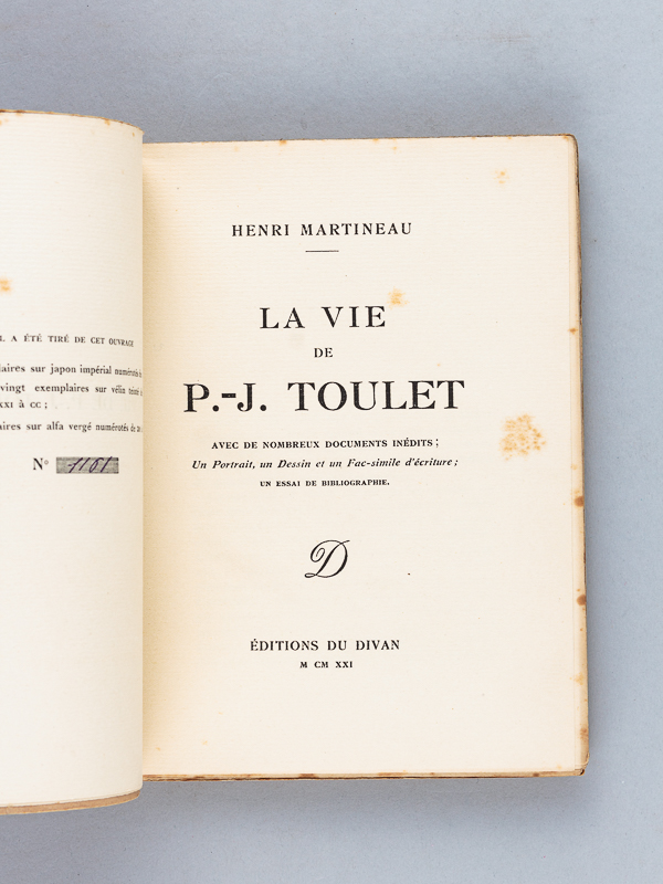photo n°2 : La Vie de P.-J. Toulet [ Edition originale ]
