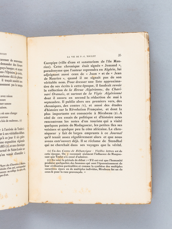 photo n°4 : La Vie de P.-J. Toulet [ Edition originale ]