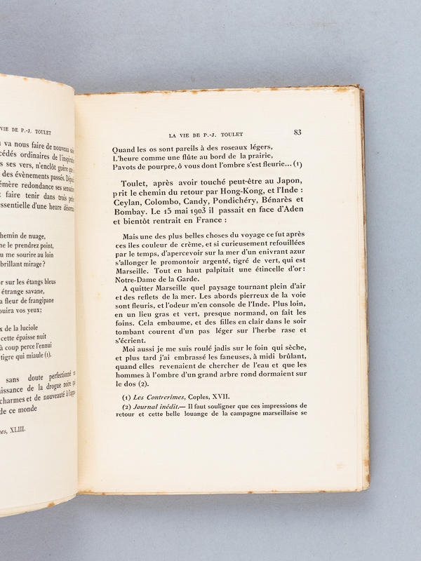 photo n°6 : La Vie de P.-J. Toulet [ Edition originale ]